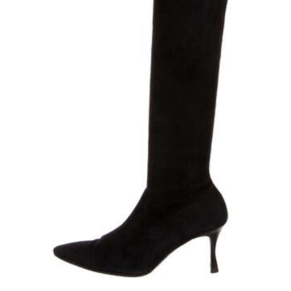 Knee High Suede Manolo Blahnik Boots